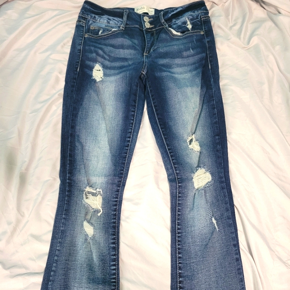 Mudd distressed flare jeans